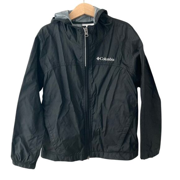 Columbia Youth Rain Jacket - Black - Small 8 - Picture 1 of 6